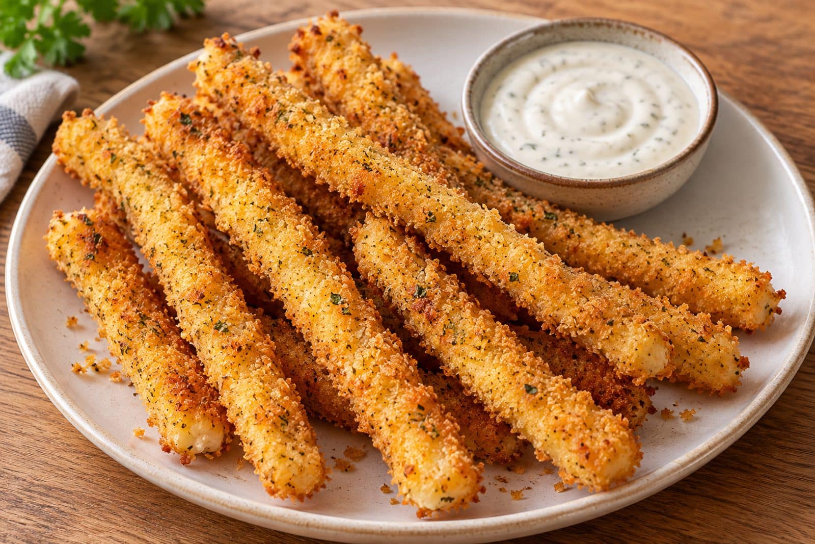 crispy mozzarella fries preparation steps