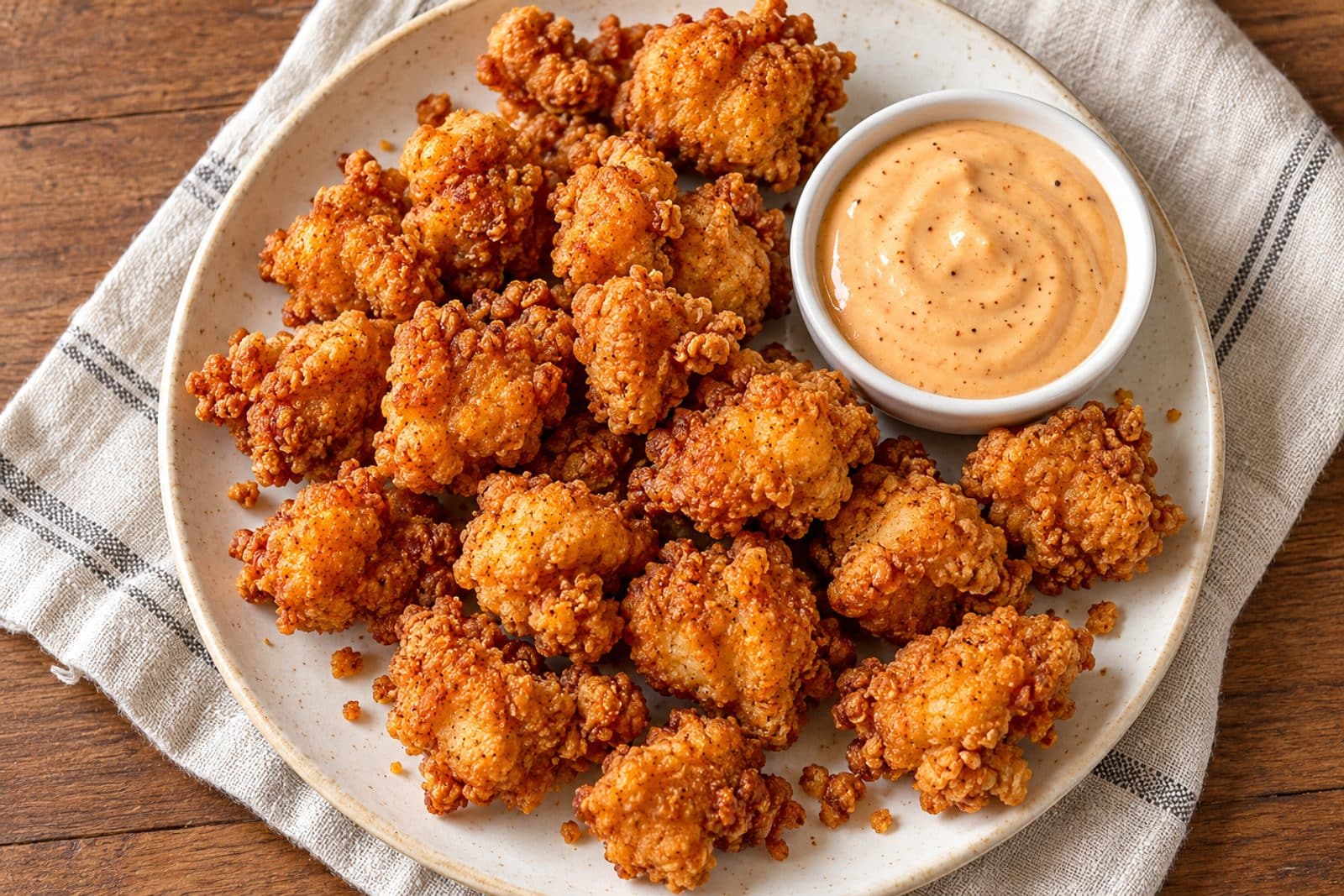 crispy popcorn chicken bites preparation steps
