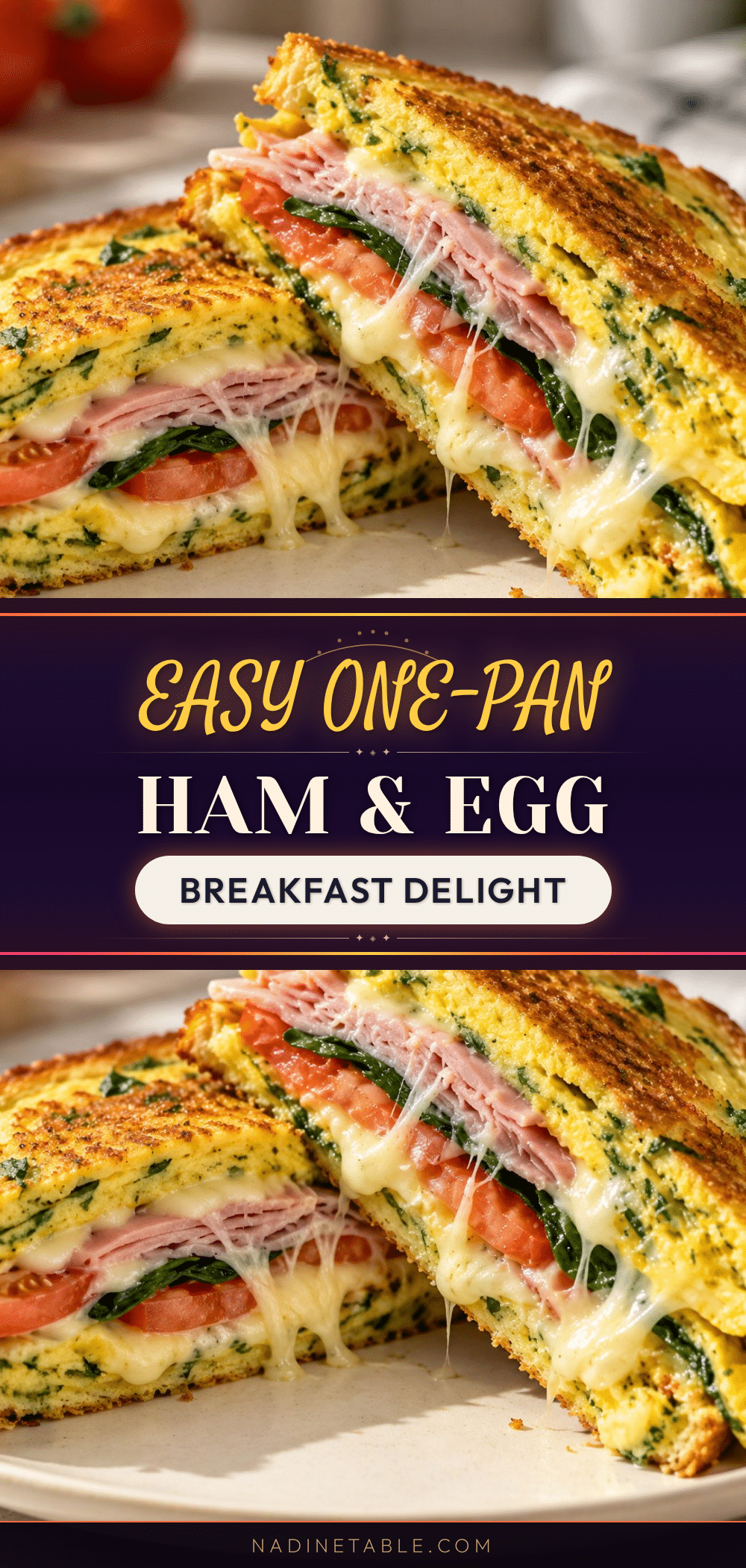 easy one-pan ham & egg sandwich for a quick breakfast recipe