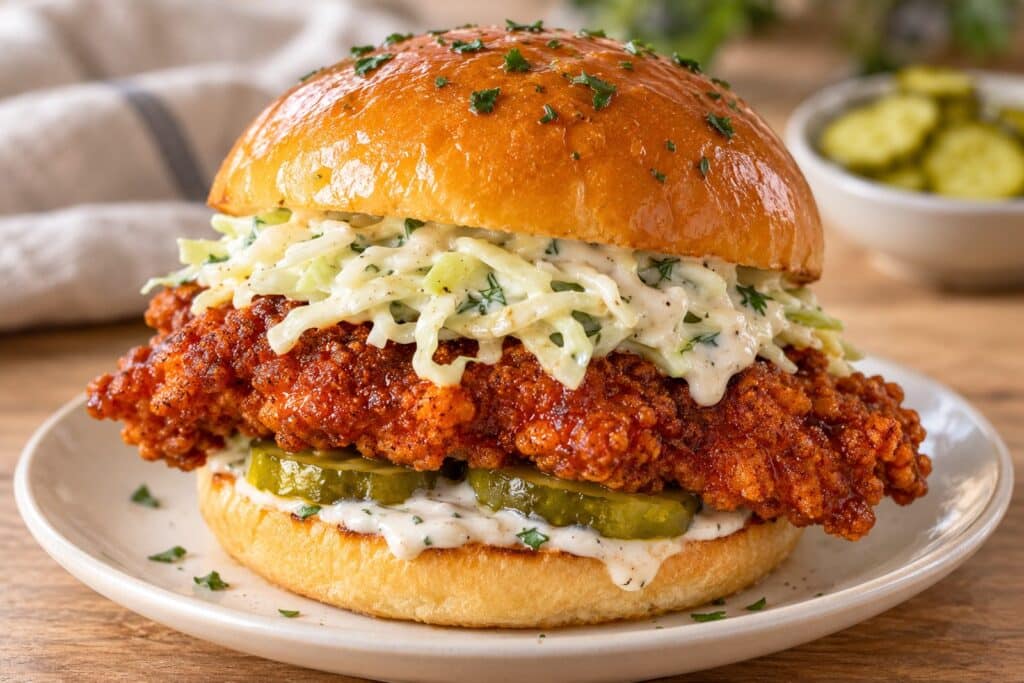 nashville hot chicken burgers - featured image