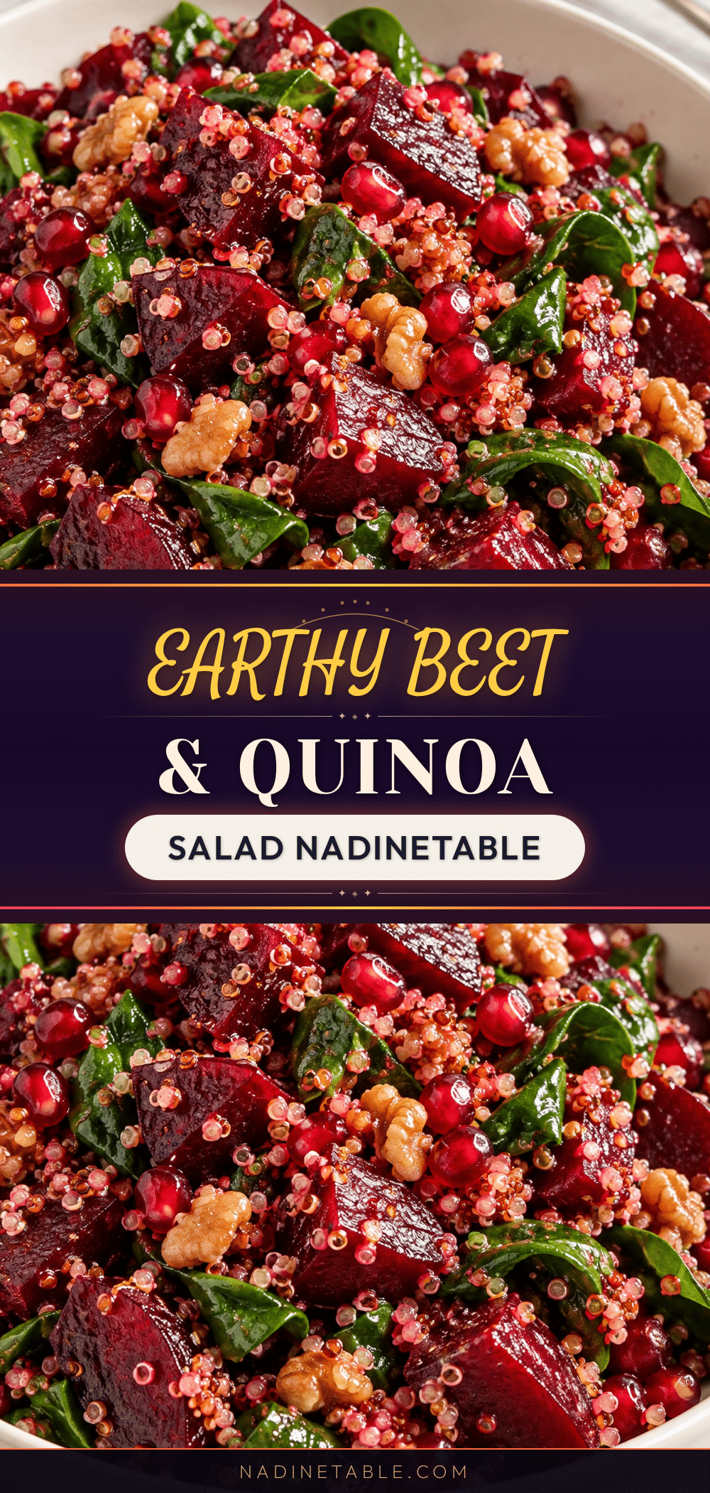 wholesome beet salad with quinoa and spinach recipe